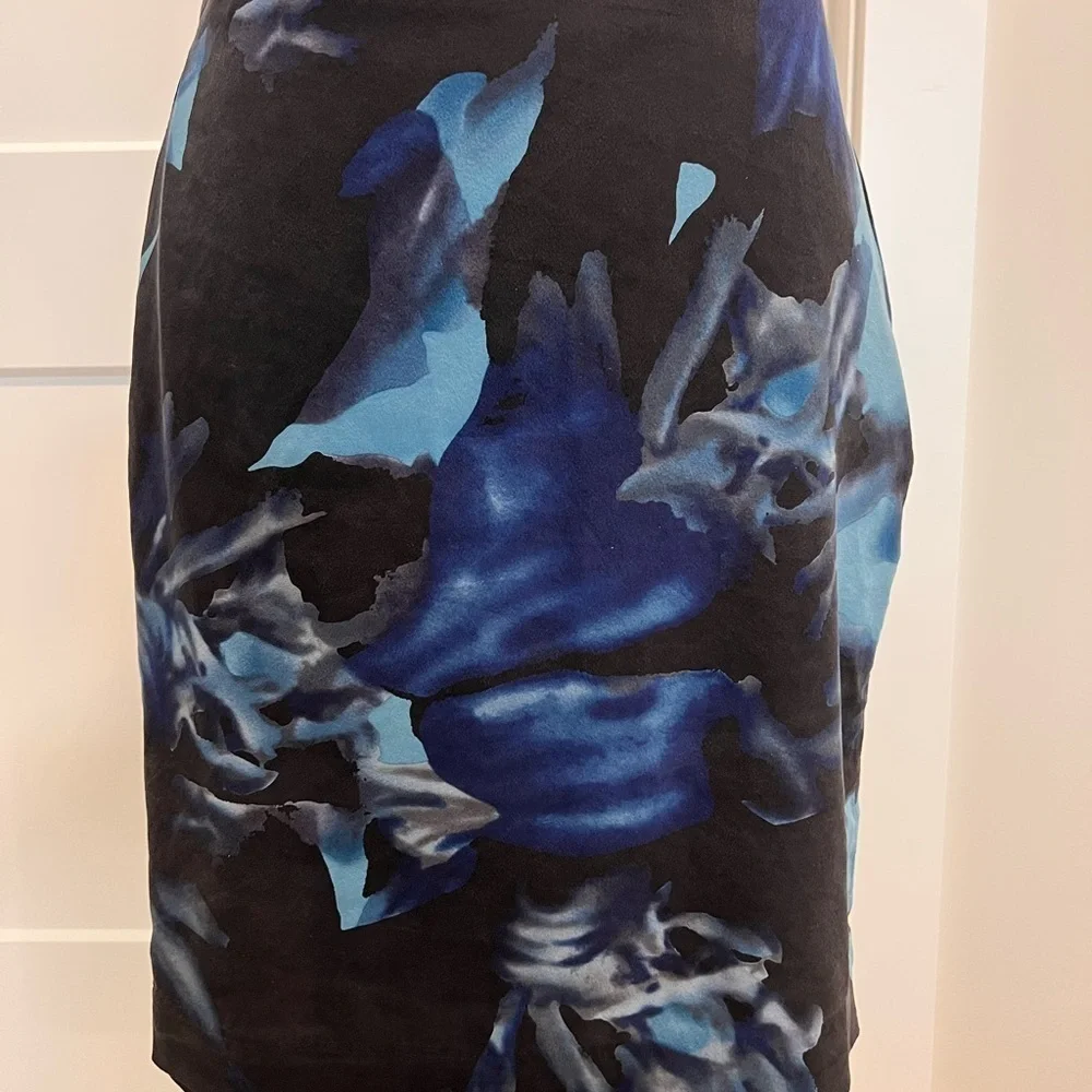 Ann Taylor Black and Blue/ teal Pencil Skirt